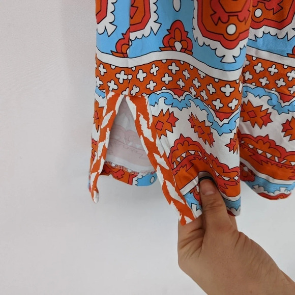 J. McLaughlin for Dillards S Colorful Batik Printed Tunic Henley Catalina Cloth - Picture 5 of 8